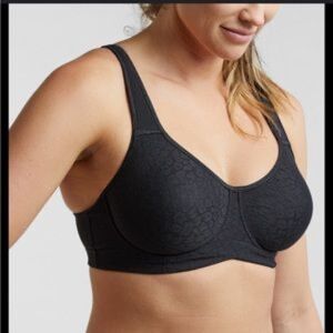 NWT Title Nine Black Super Lace Underwire Bra Size 34C